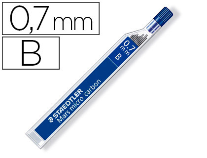 12 minas de grafito Staedtler Mars Micro 0,7mm. B